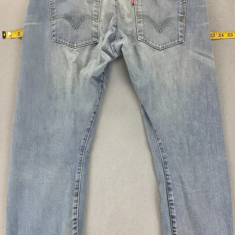 Vintage Levis Engineered Jeans Mens 31x30 Blue Twisted Light Wash Button Fly